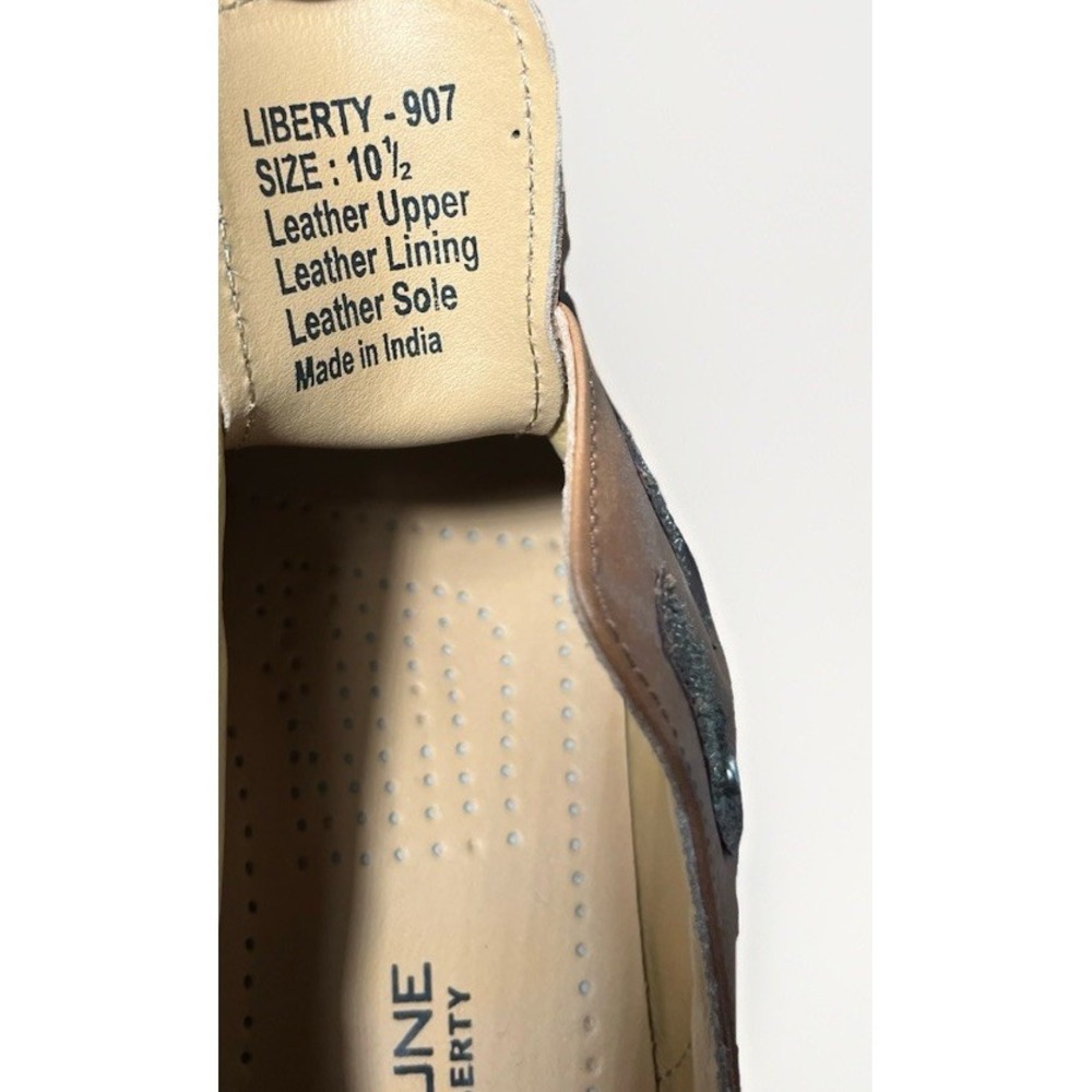 Fortune from Liberty Brown Tan Leather Slip On Square Toe Dress Shoes 10.5 - Picture 6 of 6